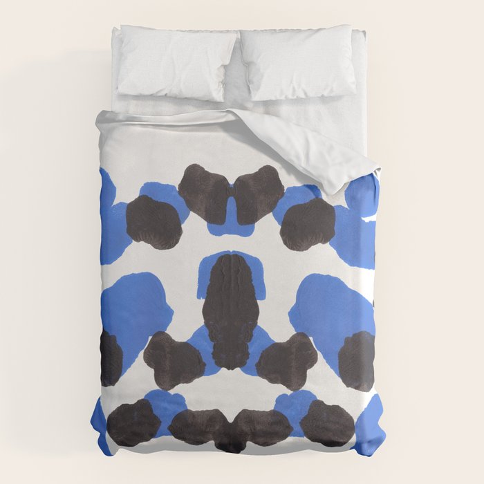 Baby Blue Inkblot Pattern Duvet Cover Gallery Image 1