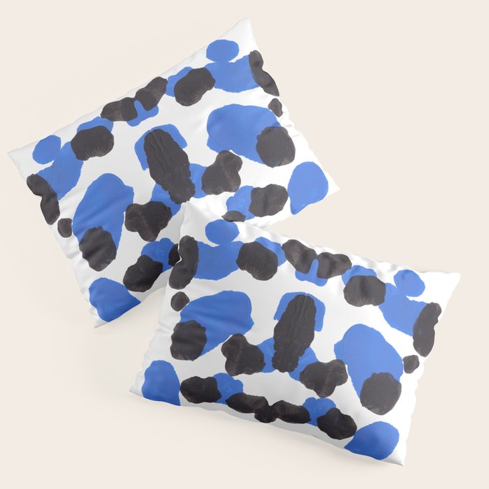 Baby Blue Inkblot Pattern Pillow Sham Gallery Image 3