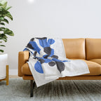 Baby Blue Inkblot Pattern Throw Blanket Gallery Image 1