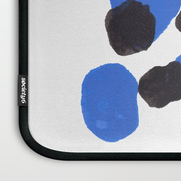 Baby Blue Inkblot Pattern Laptop Sleeve Gallery Image 3