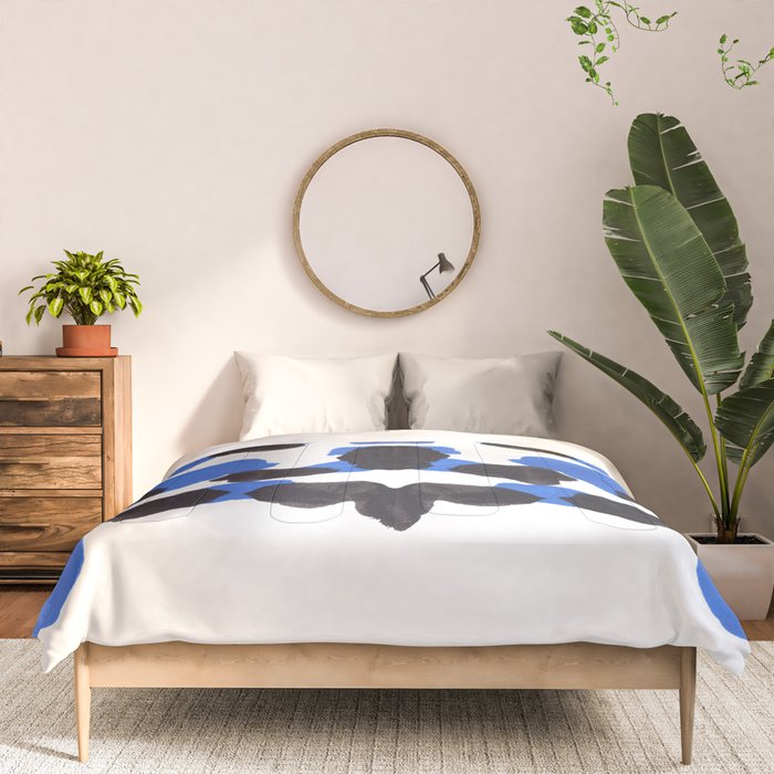 Baby Blue Inkblot Pattern Comforter Gallery Image 3