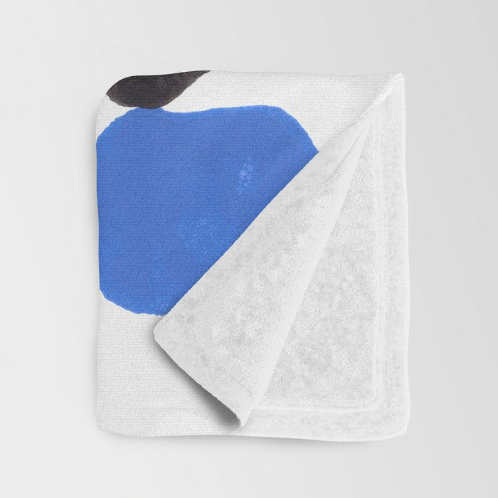 Baby Blue Inkblot Pattern Throw Blanket Gallery Image 3