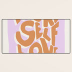 More Self Love | Red Desk Mat Gallery Image 3