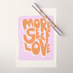 More Self Love | Red Wrapping Paper Gallery Image 1