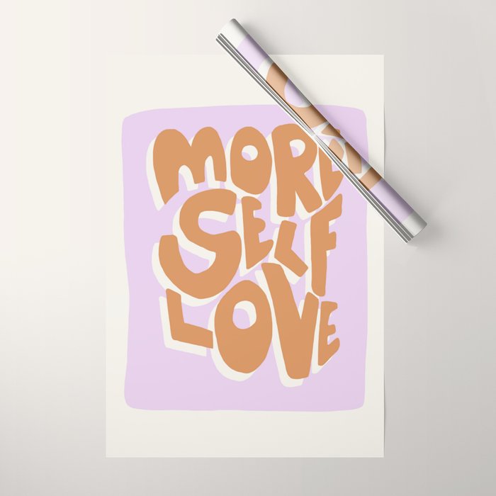 More Self Love | Red Wrapping Paper Gallery Image 1