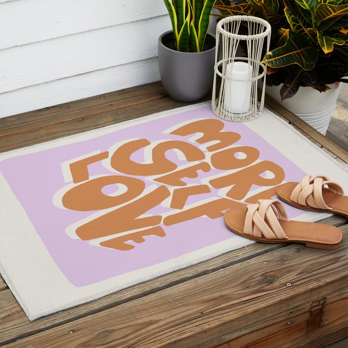 More Self Love | Red Outdoor Rug Gallery Image 2