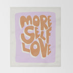 More Self Love | Red Throw Blanket Gallery Image 2