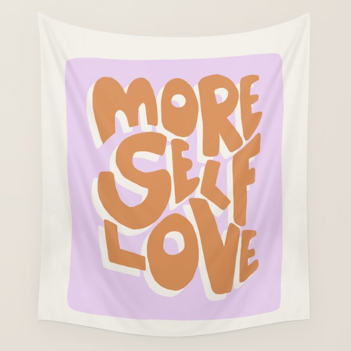 More Self Love | Red Wall Tapestry Gallery Image 1