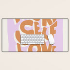 More Self Love | Red Desk Mat Gallery Image 1