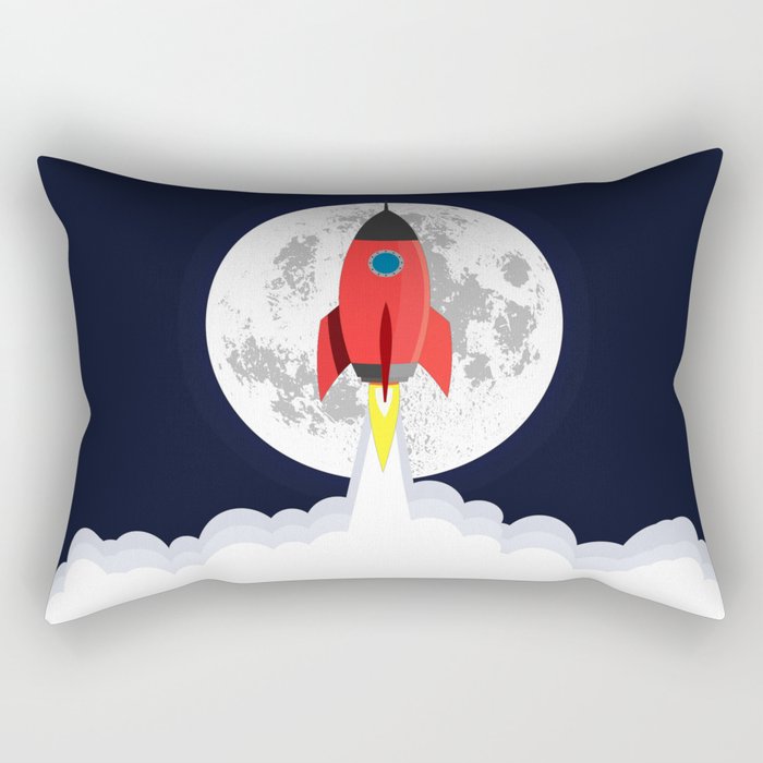 Rocket lift off Rectangular Pillow Gallery Image 2