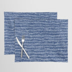 Mud Cloth Stitch Stripes Boho Indigo Blue Placemat Gallery Image 1