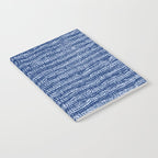 Mud Cloth Stitch Stripes Boho Indigo Blue Notebook Gallery Image 2
