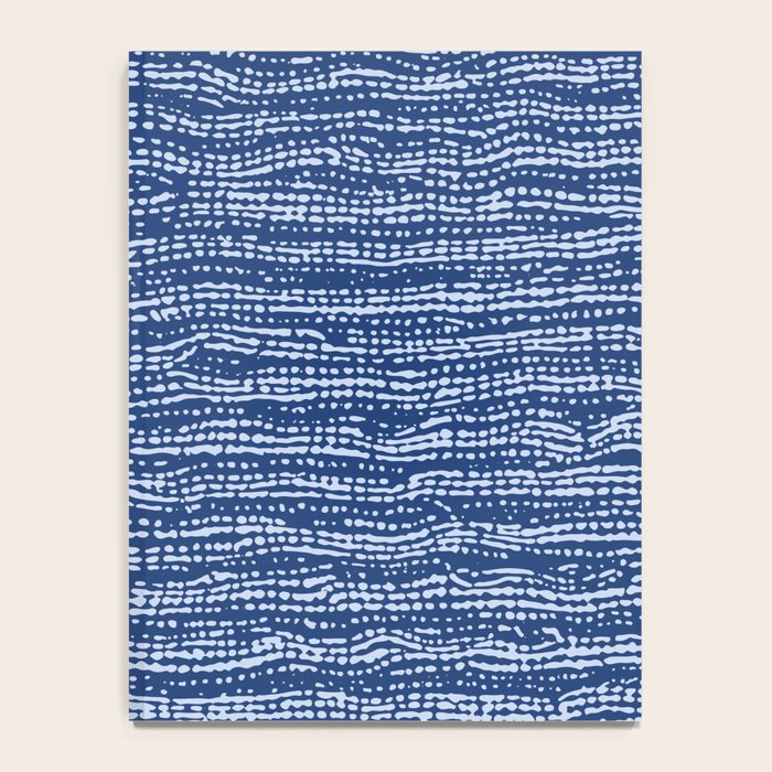 Mud Cloth Stitch Stripes Boho Indigo Blue Notebook Gallery Image 4