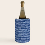 Mud Cloth Stitch Stripes Boho Indigo Blue Wine Chiller Gallery Image 2
