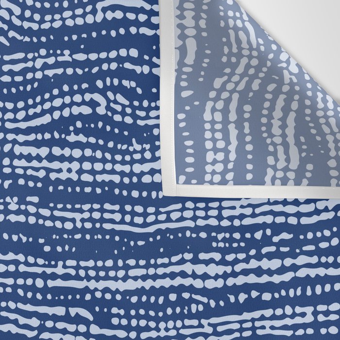Mud Cloth Stitch Stripes Boho Indigo Blue Wall Tapestry Gallery Image 3