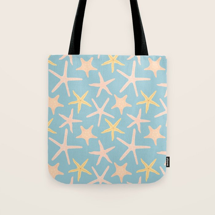 Vintage marine starfish sea animal pattern Tote Bag Gallery Image 1
