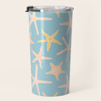 Vintage marine starfish sea animal pattern Travel Mug Gallery Image 3
