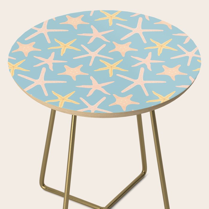 Vintage marine starfish sea animal pattern Side Table Gallery Image 2