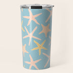 Vintage marine starfish sea animal pattern Travel Mug Gallery Image 1