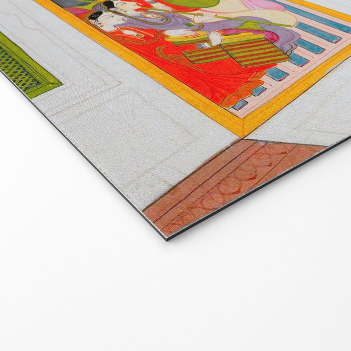 Lovers Watching an Approaching Thunderstorm, Indian Miniature Painting  Welcome Mat Gallery Image 2