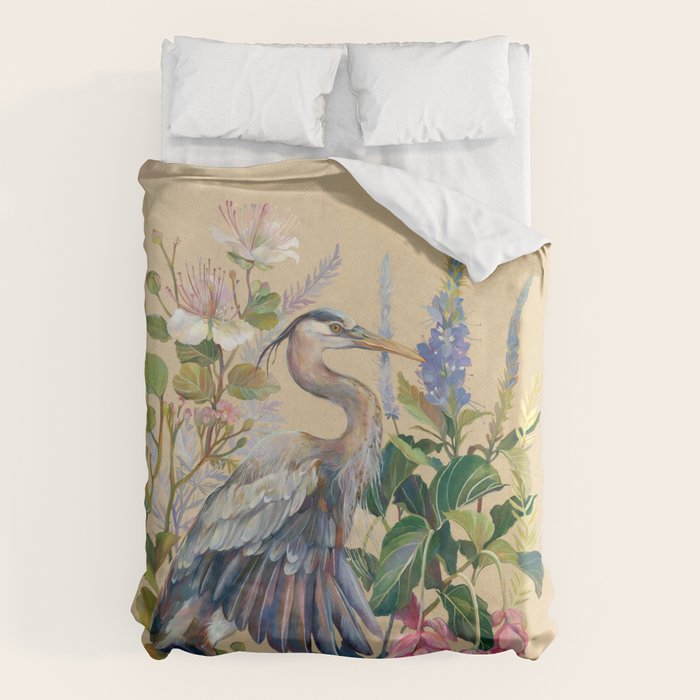 Blue Heron Floral Duvet Cover Gallery Image 6