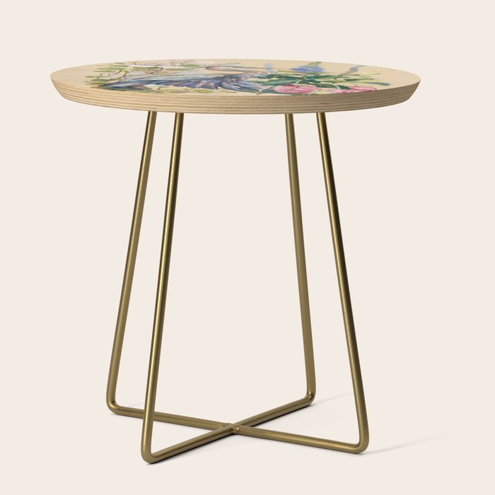 Blue Heron Floral Side Table Gallery Image 1