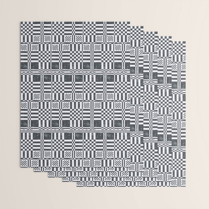 Structured Lines Grid Wrapping Paper Gallery Image 3