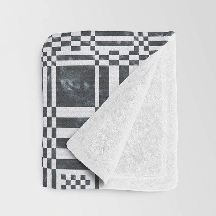 Structured Lines Grid Throw Blanket Gallery Image 3