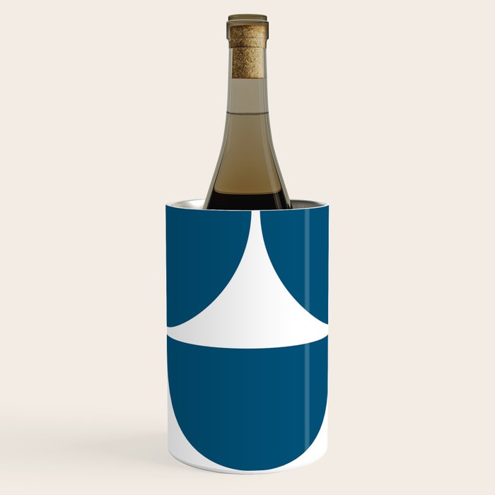 Mid Century Modern Blue Square Wine Chiller Gallery Image 2
