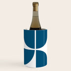 Mid Century Modern Blue Square Wine Chiller Gallery Image 1