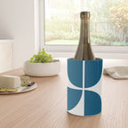Mid Century Modern Blue Square Wine Chiller Gallery Image 4