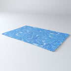 Winter Berries & Pine Branches in Blue Rug Gallery Image 3