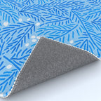 Winter Berries & Pine Branches in Blue Rug Gallery Image 4