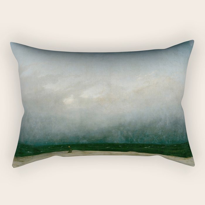 Caspar David Friedrich - The Monk by the Sea Rectangular Pillow Gallery Image 1