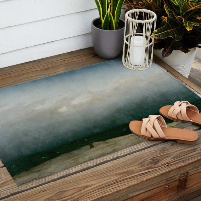 Caspar David Friedrich - The Monk by the Sea Outdoor Rug Gallery Image 2