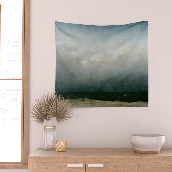 Caspar David Friedrich - The Monk by the Sea Wall Tapestry Gallery Image 2