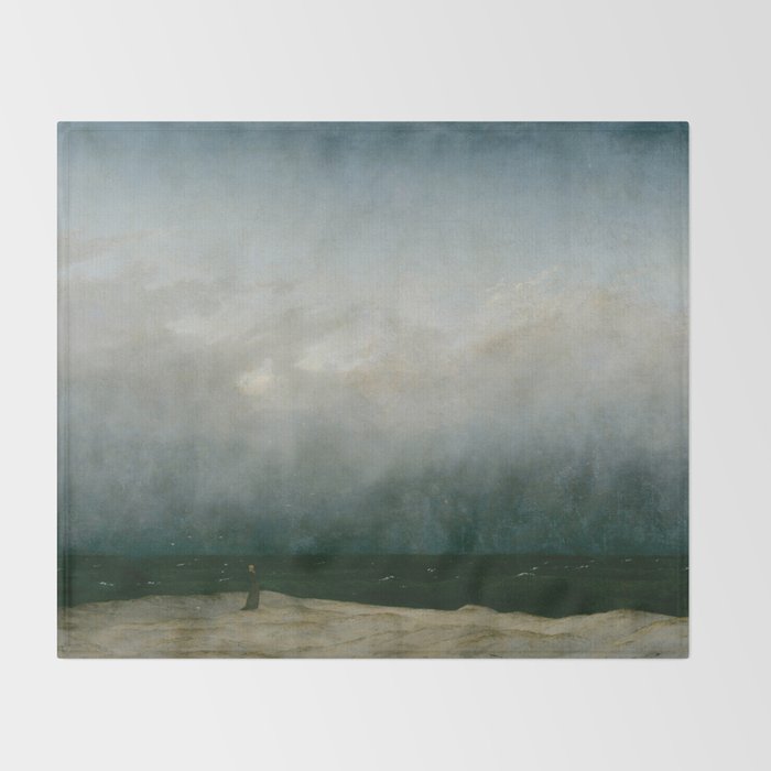 Caspar David Friedrich - The Monk by the Sea Throw Blanket Gallery Image 2