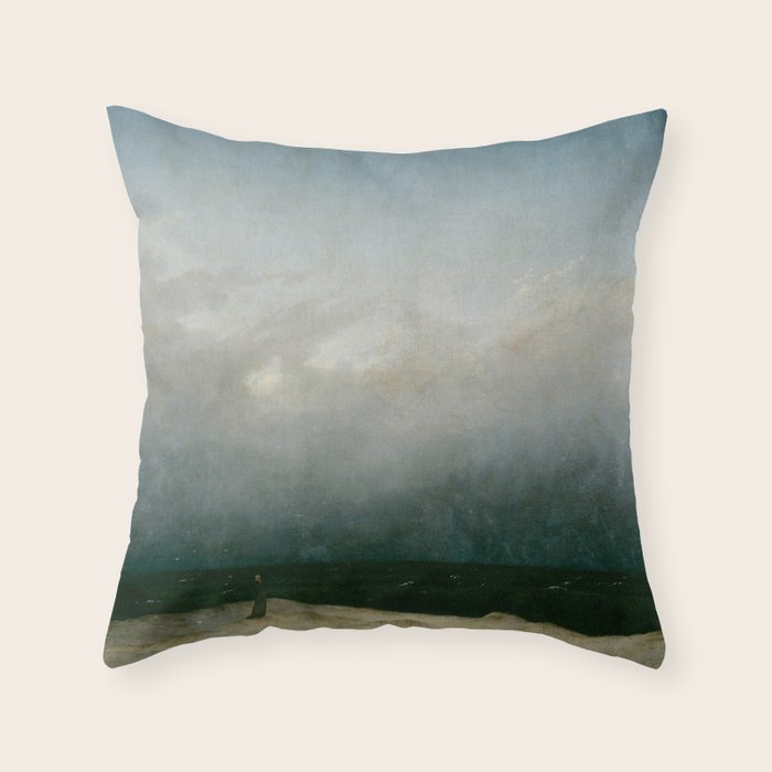 Caspar David Friedrich - The Monk by the Sea Throw Pillow Gallery Image 6