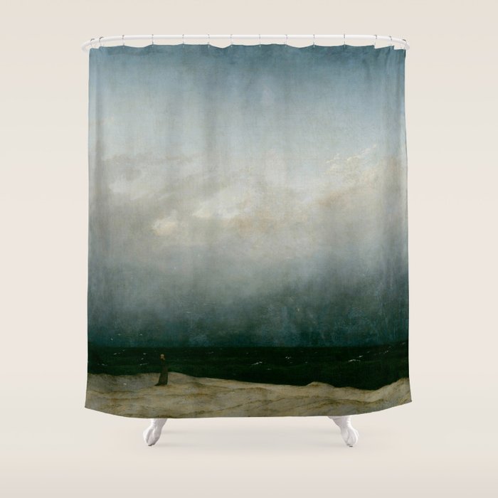 Caspar David Friedrich - The Monk by the Sea Shower Curtain Gallery Image 1