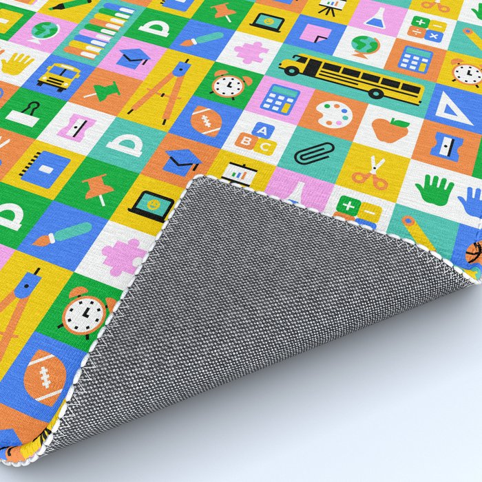 Colorful back to school mosaic pattern Rug Gallery Image 4