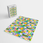 Colorful back to school mosaic pattern Jigsaw Puzzle Gallery Image 2