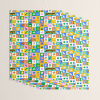 Colorful back to school mosaic pattern Wrapping Paper Gallery Image 3