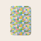 Colorful back to school mosaic pattern Bath Mat Gallery Image 1