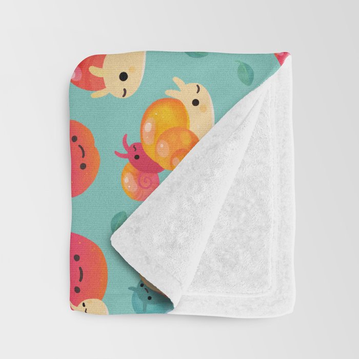 Apple snail Throw Blanket Gallery Image 3