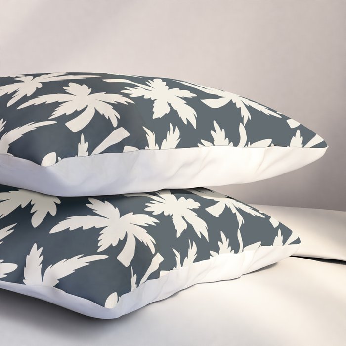 Palm Trees - Black and White  Pillow Sham Gallery Image 3
