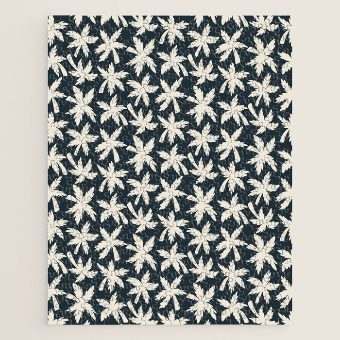 Palm Trees - Black and White  Jigsaw Puzzle Gallery Image 1