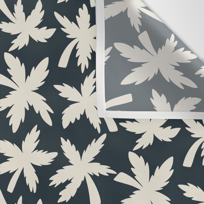 Palm Trees - Black and White  Wall Tapestry Gallery Image 3