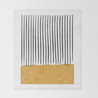 (White Background) Mid Century Modern Minimalist Rothko Inspired Color Field With Lines Geometric Style  Throw Blanket Gallery Image 2
