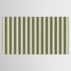 Olive Green Striped - Cozy Heirloom Tablecloth Gallery Image 2