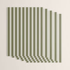 Olive Green Striped - Cozy Heirloom Wrapping Paper Gallery Image 3